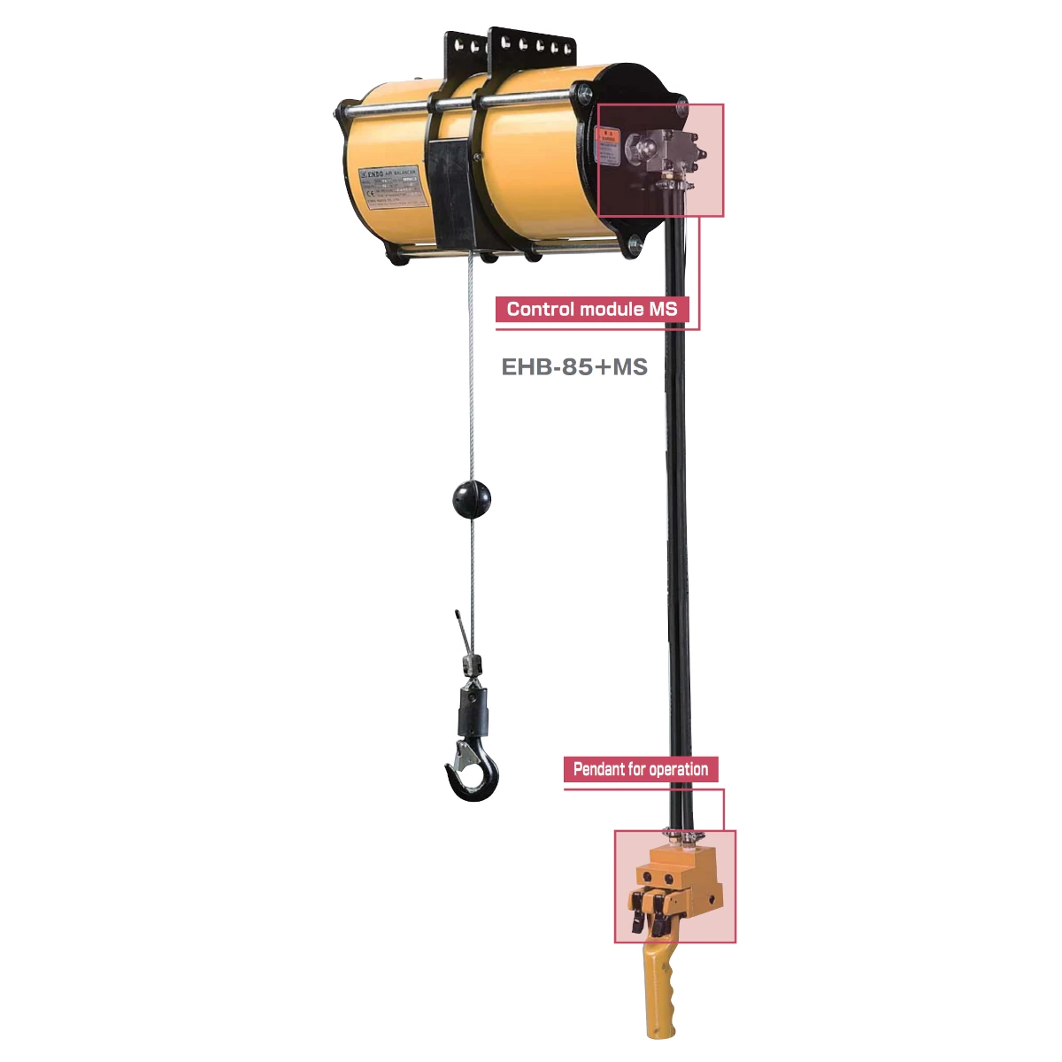 ENDO ATEX -paineilmakevennin EHB (MS-moduuli) 0–270 kg