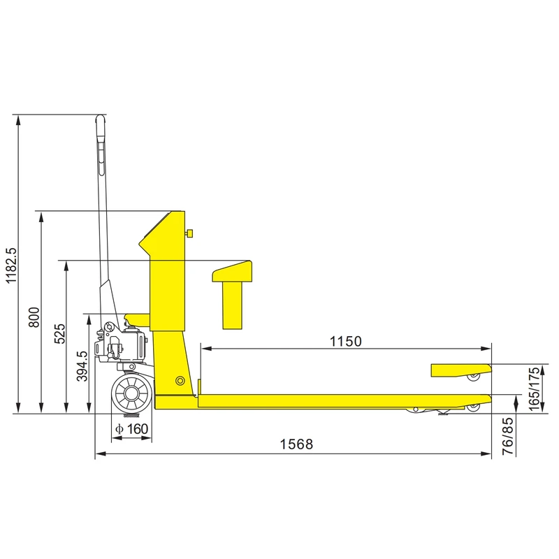 Vaa'alla ja tulostimella varustettu haarukkavaunu RPVV2000/RPVV2000P, 2000 kg – tuotekuva 2