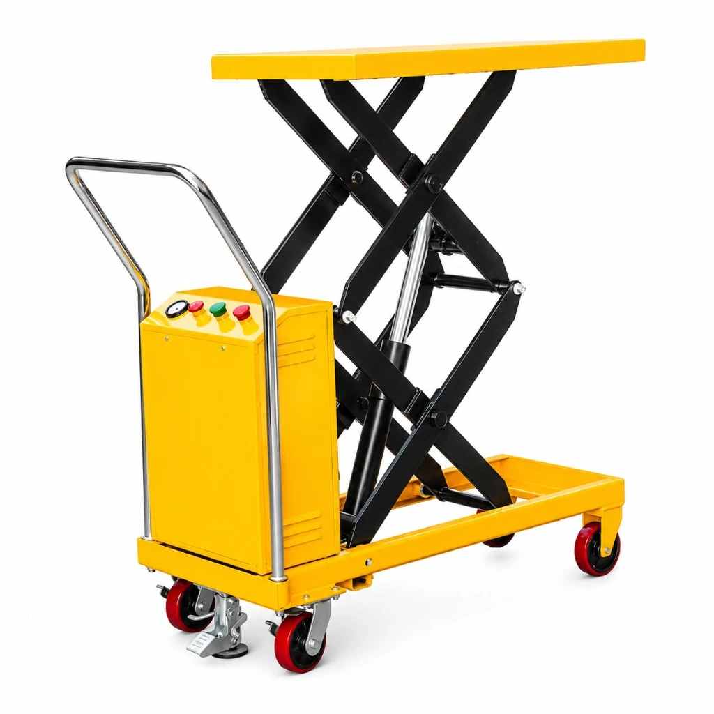 Puolisähköinen siirrettävä kaksoissaksinostopöytä (PMPS350D), 350 kg, 1320 mm