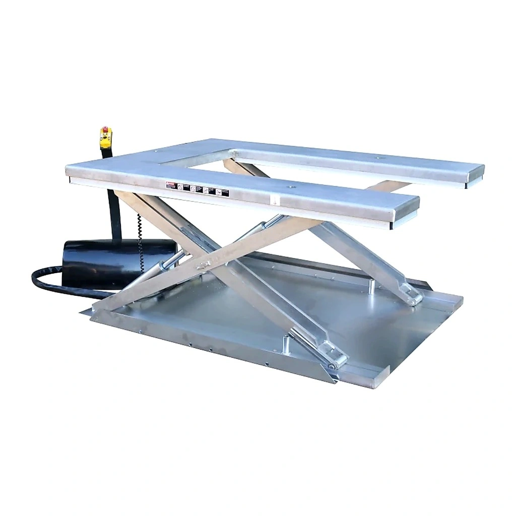 Ruostumattomasta AISI 304 -teräksestä valmistettu U-mallinen nostopöytä (UHS1000S), 1000 kg