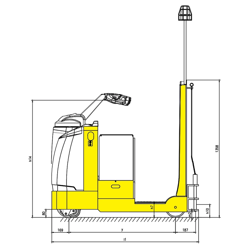 Kompakti sähkövetotrukki VEV45ST 1450 × 830 mm